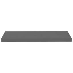 Berkfield Home Floating Wall Shelves 2 pcs High Gloss Grey 80x23.5x3.8 cm MDF - thumbnail 4