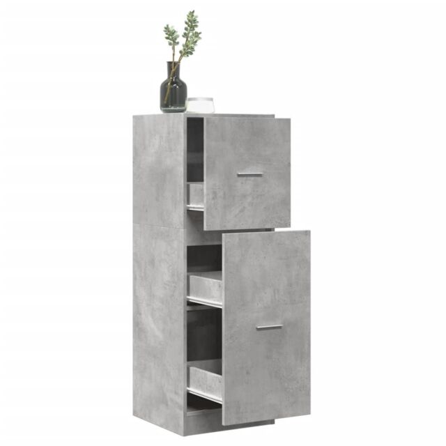 Berkfield Home Apothecary Cabinet Concrete Grey 40x41x118 cm Engineered Wood - Size: 40 x 41 x 118 cm - image 1