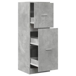 Berkfield Home Apothecary Cabinet Concrete Grey 40x41x118 cm Engineered Wood - Size: 40 x 41 x 118 cm - thumbnail 2