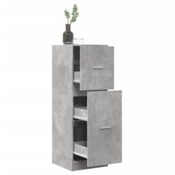 Berkfield Home Apothecary Cabinet Concrete Grey 40x41x118 cm Engineered Wood - Size: 40 x 41 x 118 cm - thumbnail 1