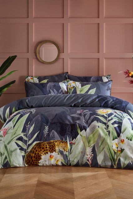 Paoletti Artemis Botanical 100% Cotton Duvet Cover Set - Size: Double - image 1