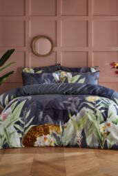 Paoletti Artemis Botanical 100% Cotton Duvet Cover Set - Size: Double - thumbnail 1