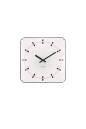 PRESENT TIME Karlsson Wall Clock Square Sucinto Dome - White