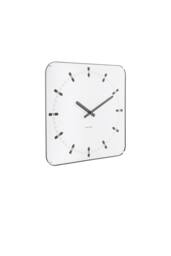 PRESENT TIME Karlsson Wall Clock Square Sucinto Dome - White - thumbnail 3