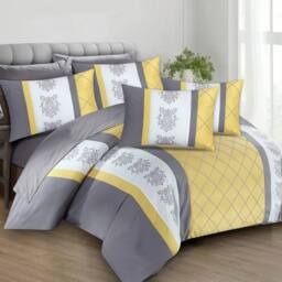 Pamposh Luxurious Duvet cover Set Reversible Bedding Sets in Yellow - Size: King - thumbnail 3