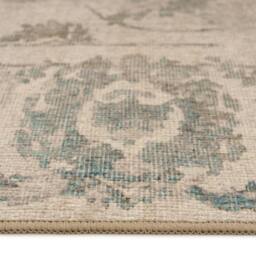 Kukoon Green Beige Floral Distressed Machine Washable Living Room Area Rug in Teal - Size: 120 cm x 170 cm - thumbnail 6