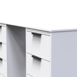 Ready Assembled 2 U Denver 6 Drawer Kneehole Desk (Ready Assembled) in White - thumbnail 4