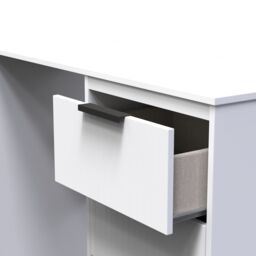 Ready Assembled 2 U Denver 6 Drawer Kneehole Desk (Ready Assembled) in White - thumbnail 5