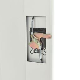 Moderna Grey Steel Filing Cabinet, Lockable 2 Door, 1 Shelf, for Utility Room - thumbnail 5