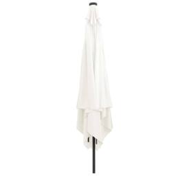 Berkfield Home Square Garden Parasol with LED Lights 295x245 cm Sand White in Cream - thumbnail 1
