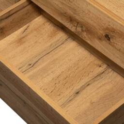 Merax Modern TV Unit with Metal Legs - Media Stand with Doors & Drawers in Natural - thumbnail 9