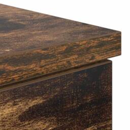 Berkfield Home Desk Smoked Oak 140x49x76 cm Engineered Wood - Size: 140 x 49 x 76 cm - thumbnail 9