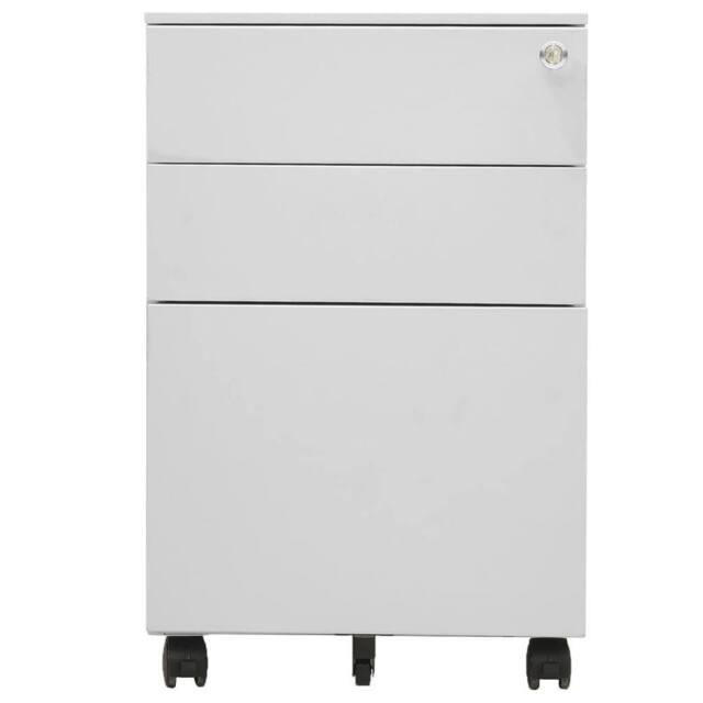 Berkfield Home Mobile File Cabinet Light Grey 39x45x60 cm Steel - Size: 39 x 45 x 60 cm - image 1