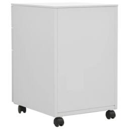 Berkfield Home Mobile File Cabinet Light Grey 39x45x60 cm Steel - Size: 39 x 45 x 60 cm - thumbnail 4
