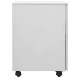 Berkfield Home Mobile File Cabinet Light Grey 39x45x60 cm Steel - Size: 39 x 45 x 60 cm - thumbnail 3