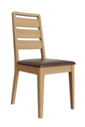 FWStyle Ready Assembled Ladder Back Oak Dining Room Chair Set in Brown - thumbnail 2