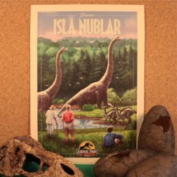 Jurassic Park Limited Edition 30th Anniversary Art Print in Green - Size: A3 - thumbnail 2