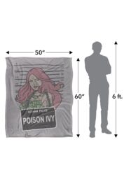 DC Comics Batman The Poison Ivy Mugshot Blanket 152 x 127 cm in White - thumbnail 5