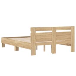 Berkfield Home Bed Frame without Mattress Sonoma Oak 135x190 cm Double in Light Tan - thumbnail 7
