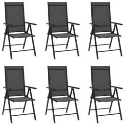Berkfield Home 7 Piece Garden Dining Set Black Aluminium - thumbnail 3
