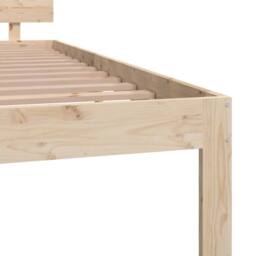 Berkfield Home Beautiful Bed Frame Solid Wood Pine 120x200 cm in Natural - Size: Small Double - thumbnail 6