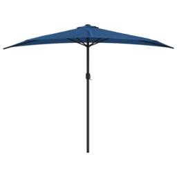 Berkfield Home Balcony Parasol with Aluminium Pole Blue 300x155x223 cm Half - Size: 300 x 155 x 223 cm - thumbnail 3