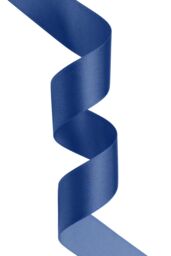 Neel Blue Double Sided Satin Polyester Ribbon Roll, 25mm x 25 Metres in Navy - thumbnail 5