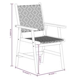 Berkfield Home Durable 3 Piece Garden Dining Set Solid Acacia Wood in Brown - thumbnail 8