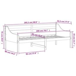 Berkfield Home Beautiful Day Bed without Mattress 90x200 cm Solid Wood Pine in Light Tan - thumbnail 9