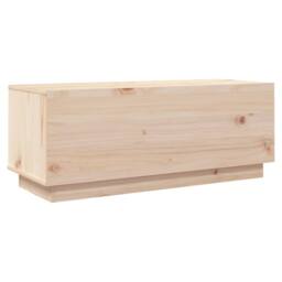Berkfield Home TV Cabinet 90x35x35 cm Solid Wood Pine in Brown - Size: 90 x 35 x 35 cm - thumbnail 5