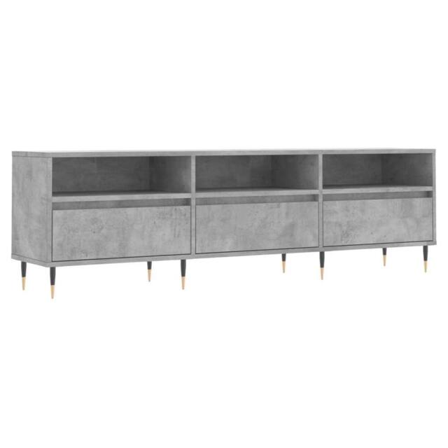 Berkfield Home TV Cabinet Concrete Grey 150x30x44.5 cm Engineered Wood - image 1