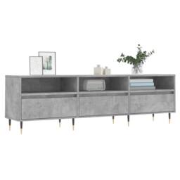 Berkfield Home TV Cabinet Concrete Grey 150x30x44.5 cm Engineered Wood - thumbnail 3