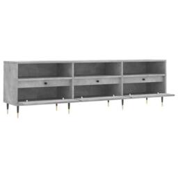 Berkfield Home TV Cabinet Concrete Grey 150x30x44.5 cm Engineered Wood - thumbnail 6