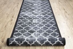 RugsX Anti-Slip Clover Runner in Grey - Size: 67 cm x 520 cm - thumbnail 5