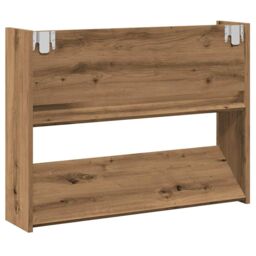 Berkfield Home Wall Shoe Cabinet Artisan Oak 80x18x60 cm Engineered Wood in Brown - Size: 80 x 18 x 60 cm - thumbnail 5