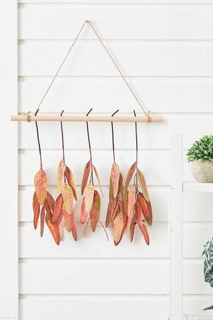 Living and Home Farmhouse Wall Hanging Decor Artificial Red Eucalyptus - image 1