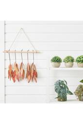 Living and Home Farmhouse Wall Hanging Decor Artificial Red Eucalyptus - thumbnail 4