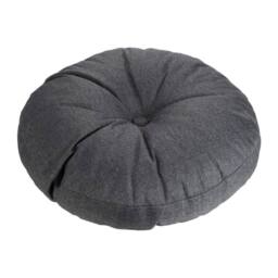 KORVIXA 40cm Round Floor Cushion Seat Linen Pillow in Grey - Size: 120 cm x 135 cm - thumbnail 1