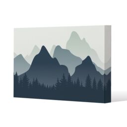 Benjamin Tate Design mountain landscape illustration (Canvas Print) / 61 x 41 x 4cm in Natural - Size: 61 x 41 x 4 cm - thumbnail 1