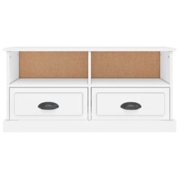 Berkfield Home TV Cabinet White 93x35.5x45 cm Engineered Wood - thumbnail 6