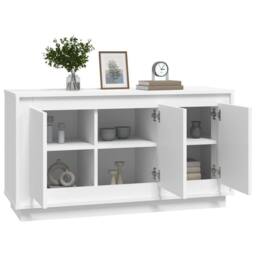 Berkfield Home Sideboard White 102x35x55 cm Engineered Wood - Size: 102 x 35 x 55 cm - thumbnail 4