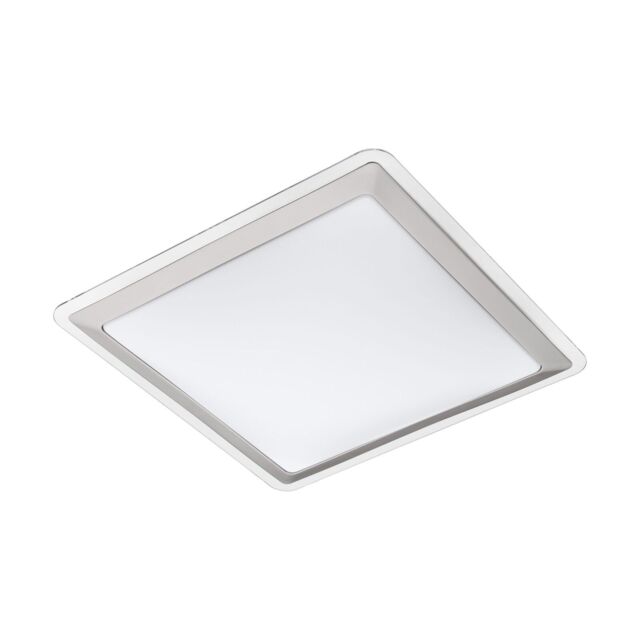 Loops Wall Flush Ceiling Light Colour White Shade White Silver Plastic Bulb LED 24W - image 1