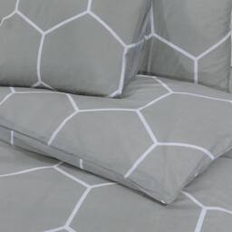 Berkfield Home Elegant Duvet Cover Set Grey 155x220 cm Cotton - thumbnail 5