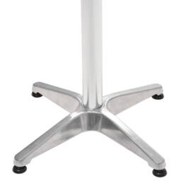 Berkfield Home Garden Table Silver 60x60x70 cm Aluminium - Size: 60 x 60 x 70 cm - thumbnail 3