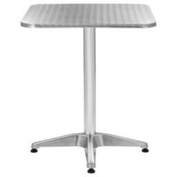 Berkfield Home Garden Table Silver 60x60x70 cm Aluminium - Size: 60 x 60 x 70 cm - thumbnail 2