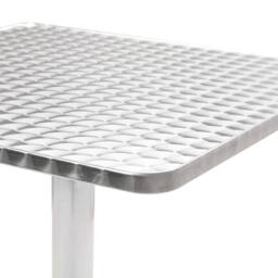 Berkfield Home Garden Table Silver 60x60x70 cm Aluminium - Size: 60 x 60 x 70 cm - thumbnail 4