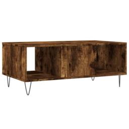 Berkfield Home Modern Coffee Table Smoked Oak 90x50x36.5 cm Engineered Wood in Brown - thumbnail 8