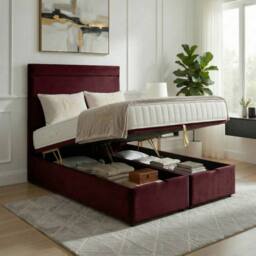 DS Living Majesty Maroon Ottoman Bed - Size: Super King - thumbnail 2