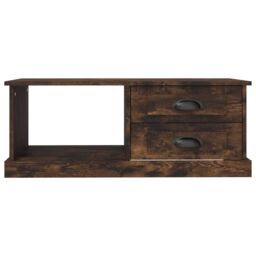 Berkfield Home Coffee Table Smoked Oak 90x50x35 cm Engineered Wood in Brown - Size: 90 x 50 x 35 cm - thumbnail 6