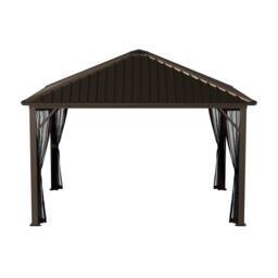 Rowlinsons Sojag Gazebo 3m x 3.7m - Aluminum - L365 x W300 x H275 cm in Brown - thumbnail 2